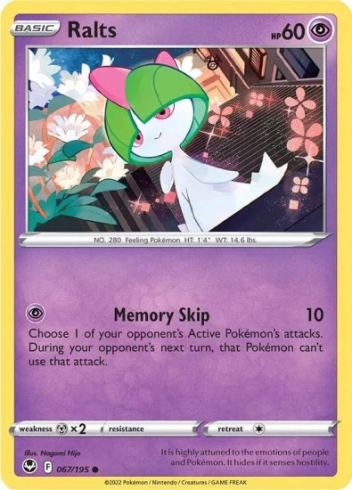 Karta Pokemon 067-236  Ralts [Silver Tempest].JPG