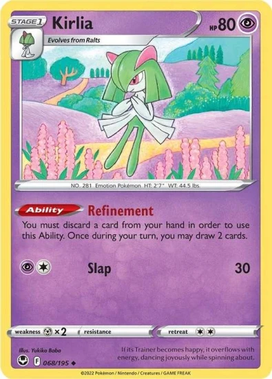 Karta Pokemon 068-236  Kirlia [Silver Tempest].JPG