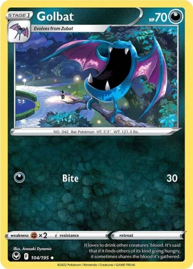 Karta Pokemon 104-236  Golbat [Silver Tempest].JPG